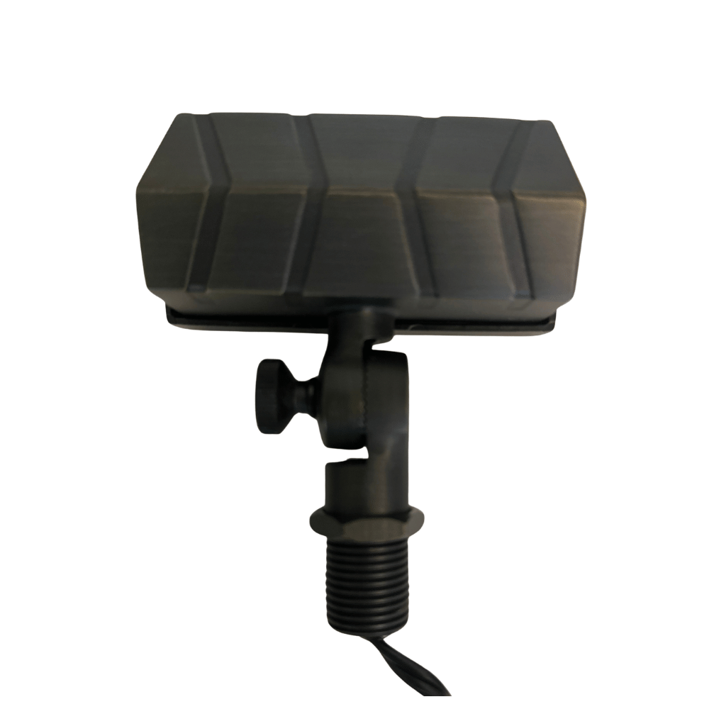 12V Mini Flood Light | 1-5W Adjustable LED Landscape Spotlight | Brass Outdoor Flood Light