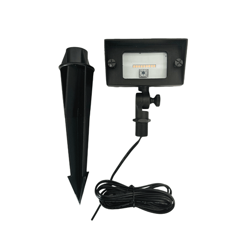 12V Mini Flood Light | 1-5W Adjustable LED Landscape Spotlight | Brass Outdoor Flood Light