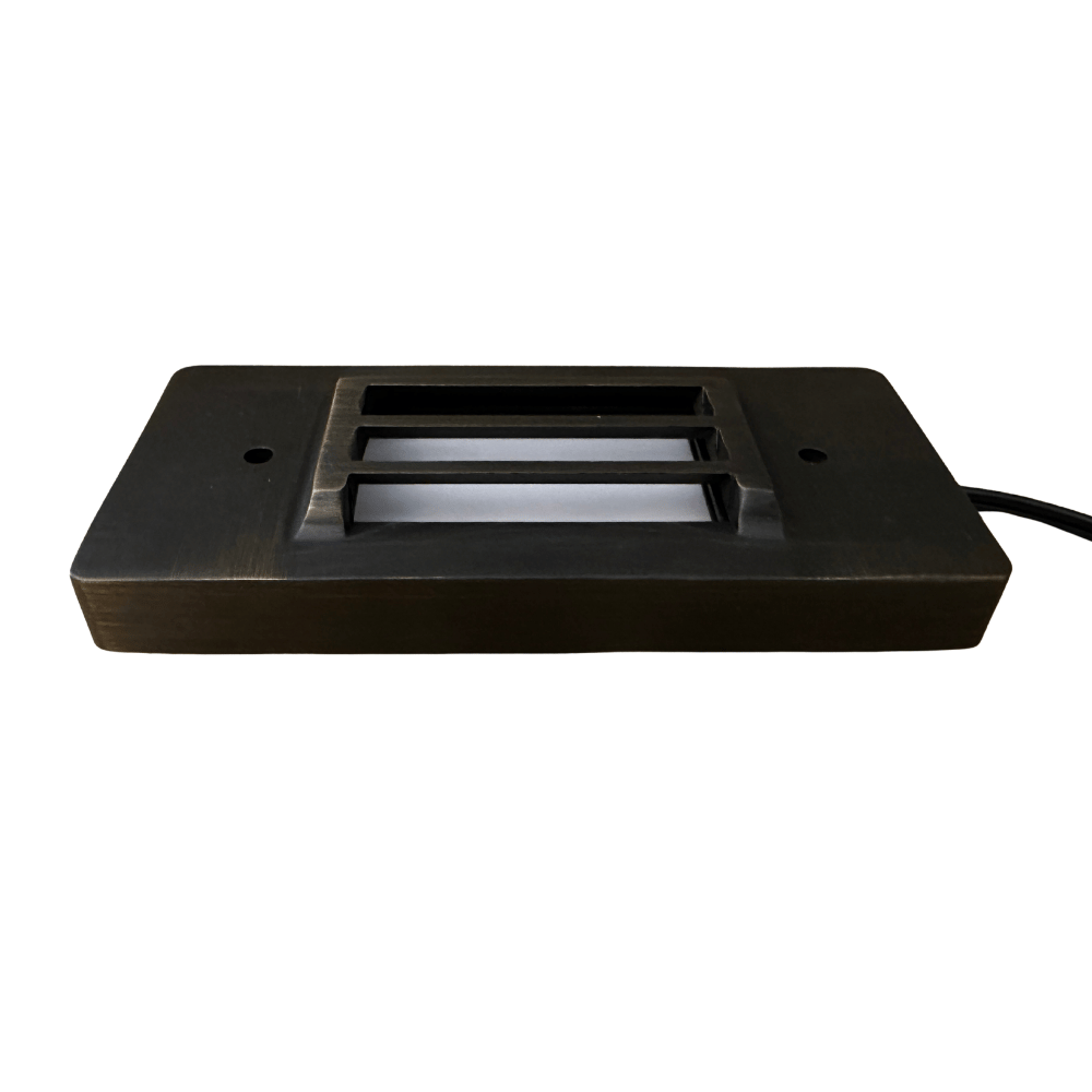 2W Integrated Solid Brass Deck & Step Light – 3000K Antique Brass Finish | IP65 Low Voltage LED