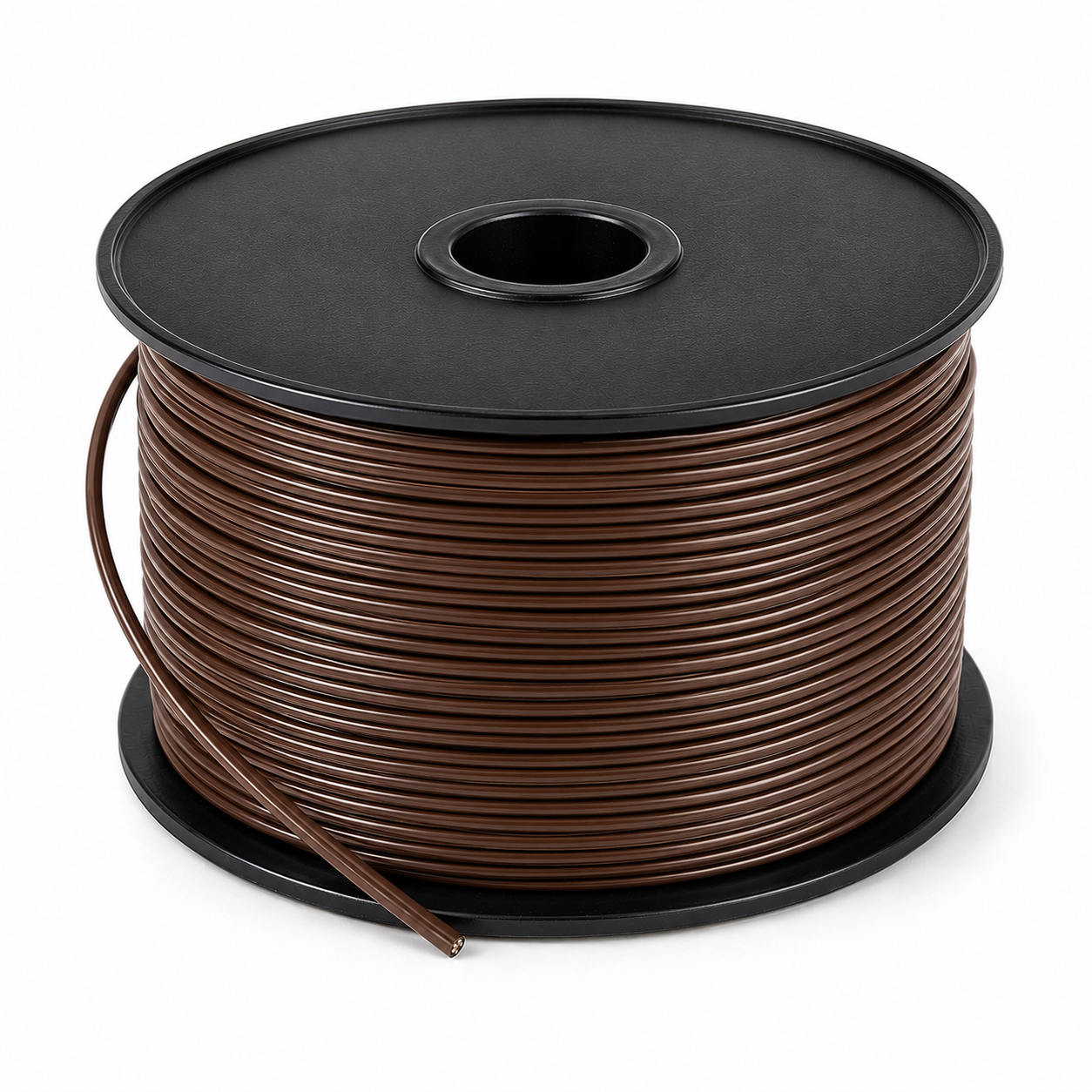500' Brown SPT-1 Extension Wire Spool for Outdoor Christmas Light Power Runs