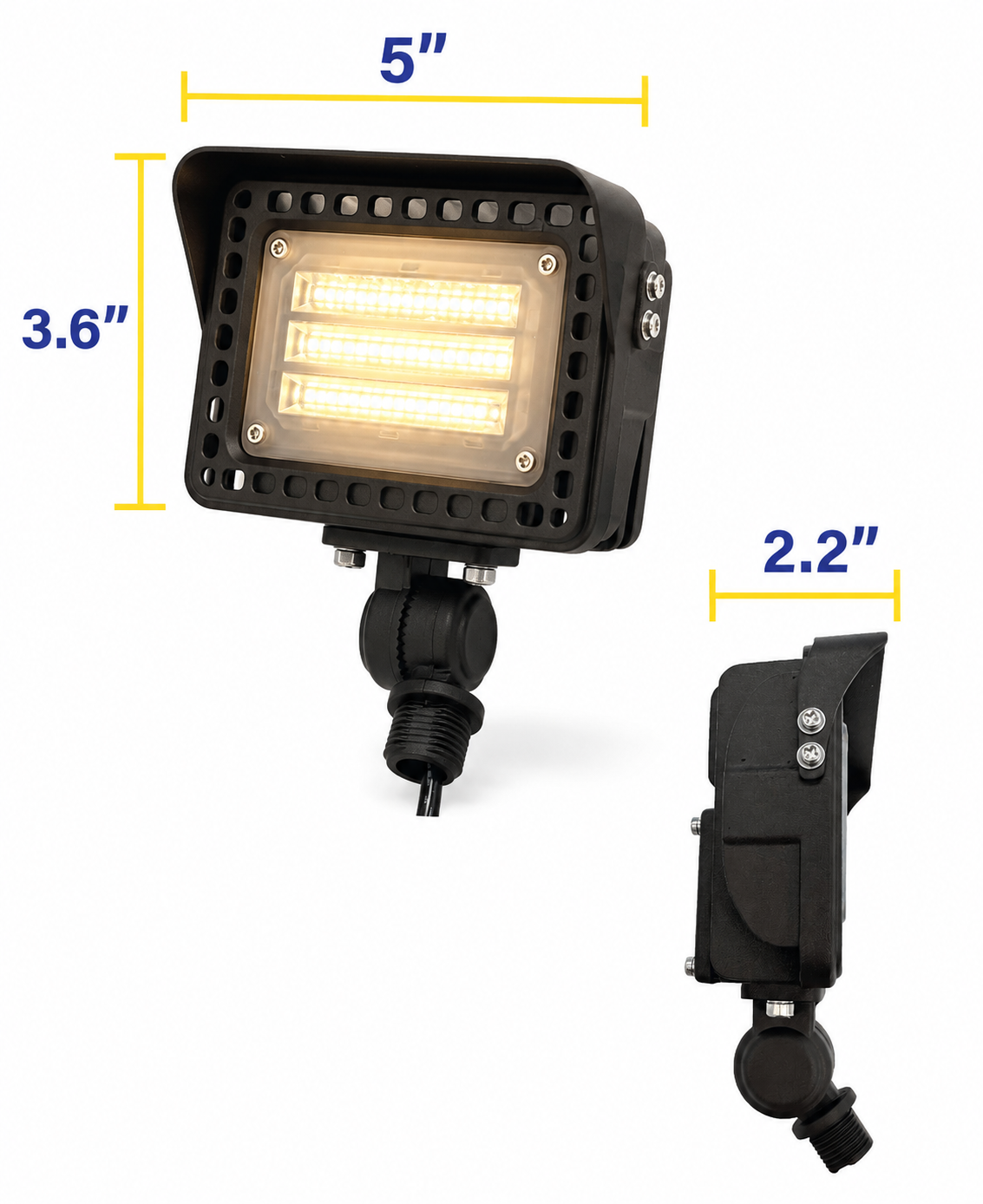 Outdoor LED Flood Light | Adjustable 2W–20W Low Voltage Landscape Flood Light | 12V Integrated LED | 3000K–4000K | IP65 Waterproof