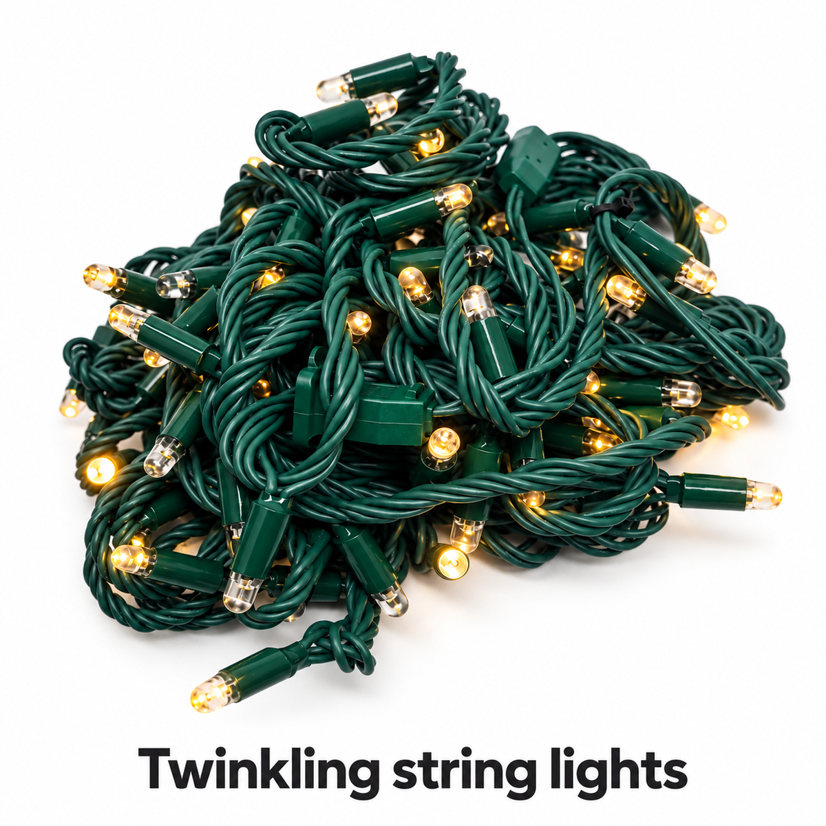 LED Breathing and Twinkling String Lights | 100 Warm White LEDs – 30 Ft Connectable Strand