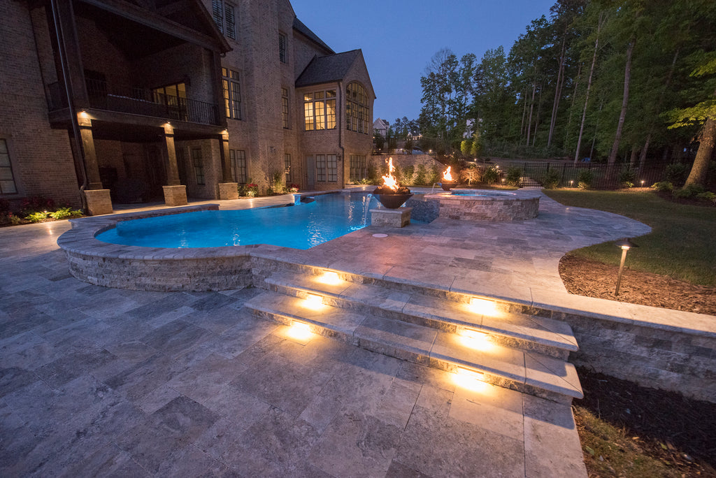 2W Integrated Solid Brass Deck & Step Light – 3000K Antique Brass Finish | IP65 Low Voltage LED