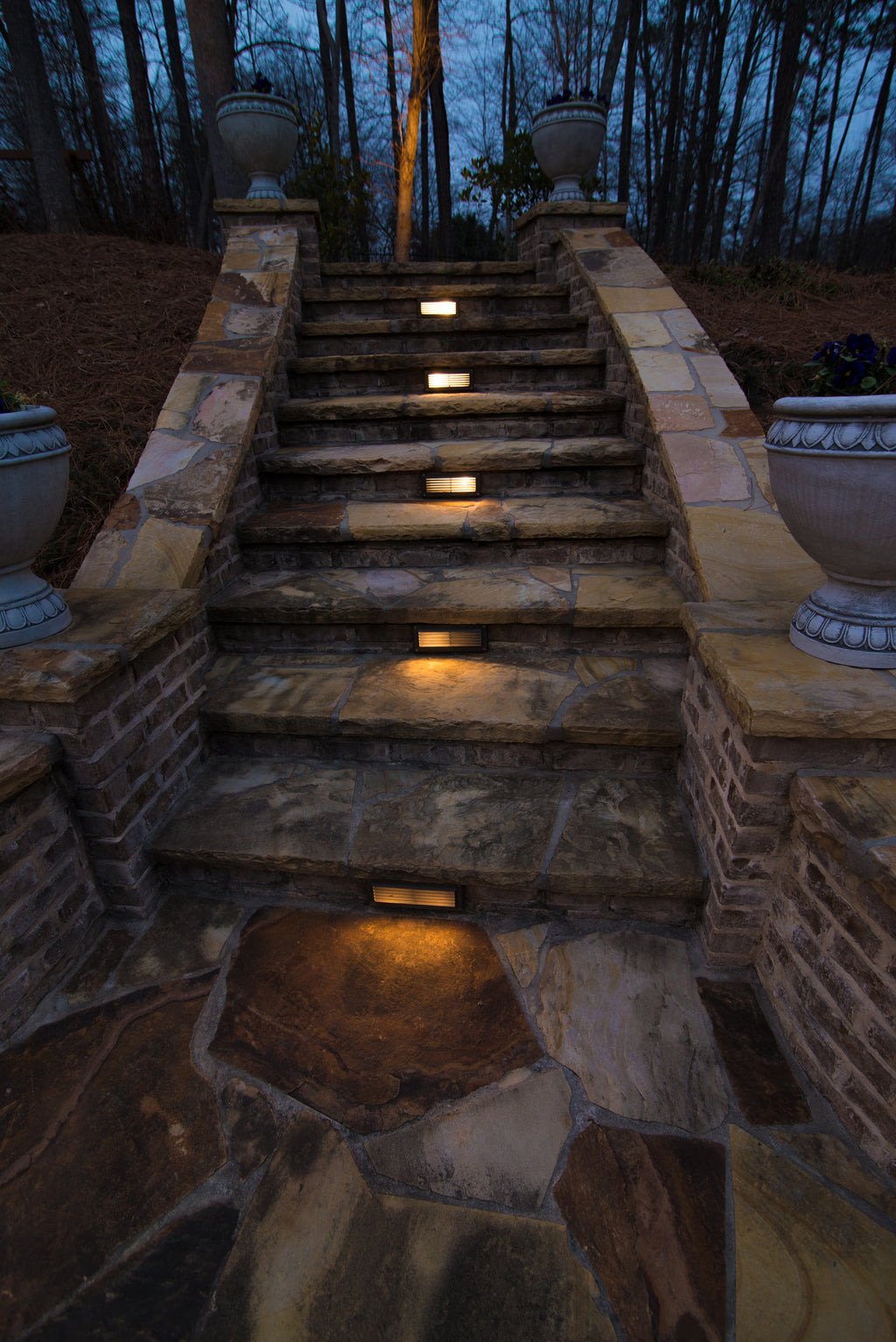 2W Integrated Solid Brass Deck & Step Light – 3000K Antique Brass Finish | IP65 Low Voltage LED