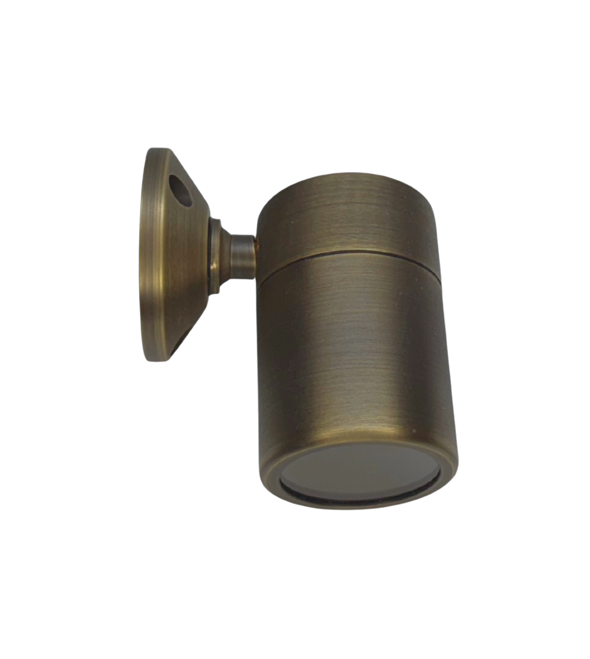 Antique Brass Down Light | 12V Outdoor Deck & Patio Cylinder Light