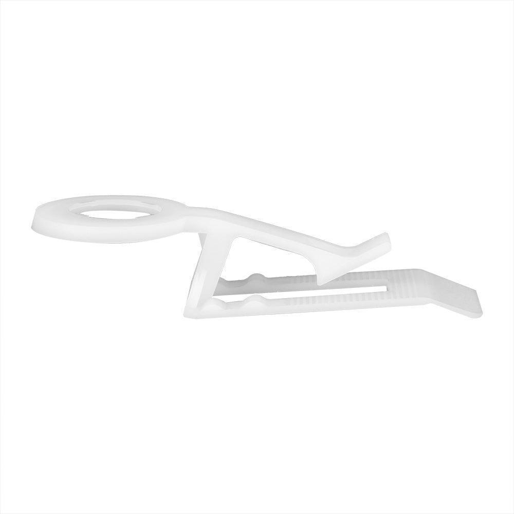 Detailed angle view of Tuff Clip C9 Wedge Clip highlighting the double-beveled wedge tip and durable construction.