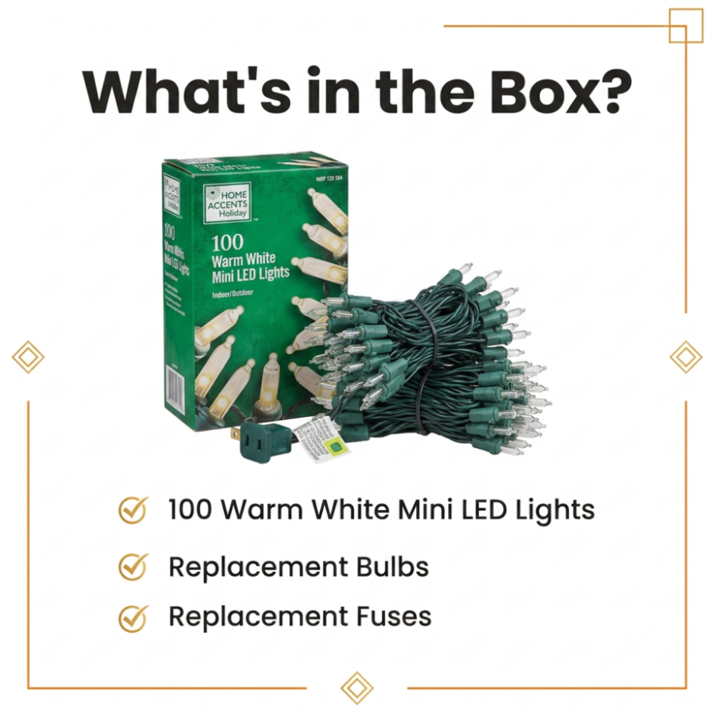 Mini Holiday Warm White Accent Lights - 10 boxes (case)