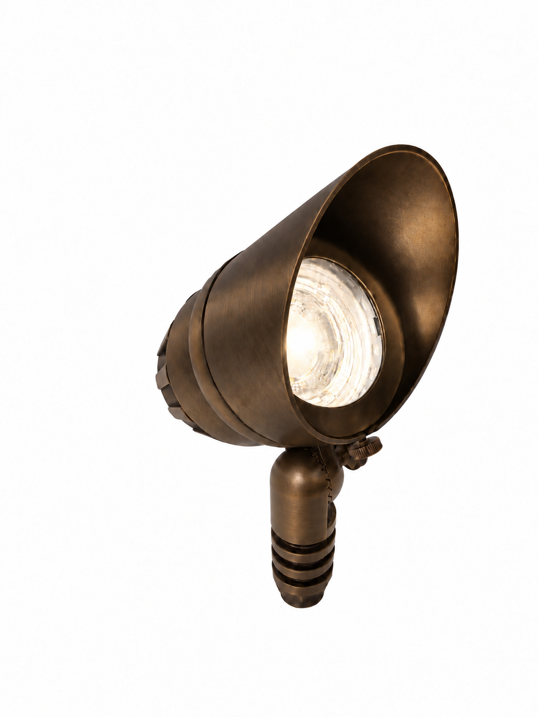 Eagle Series Adjustable 6-24W Integrated LED Landscape Spotlight | Solid Antique Brass 12V Uplight
