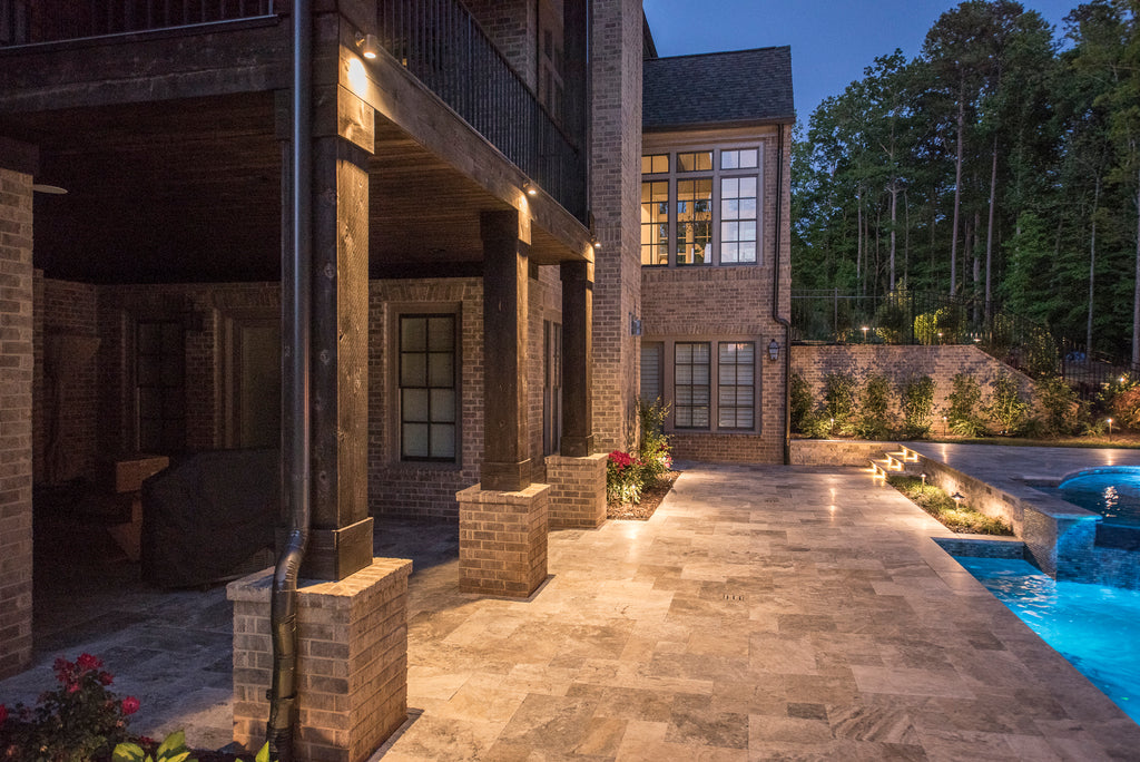 Custom backyard landscape lighting sold to contractors by Adino Lighting in Atlanta, Georgia