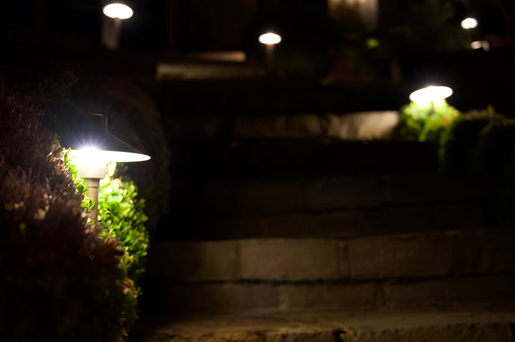 Custom backyard landscape lighting sold to contractors by Adino Lighting in Acworth, Georgia