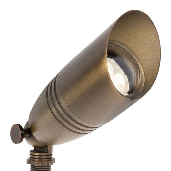 Adjustable 2-12W Integrated LED Landscape Spotlight | Solid Antique Brass 12V Uplight