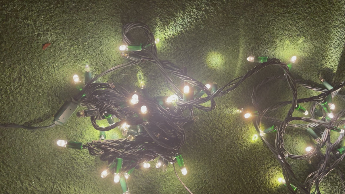 LED Breathing and Twinkling String Lights | 100 Warm White LEDs – 30 Ft Connectable Strand